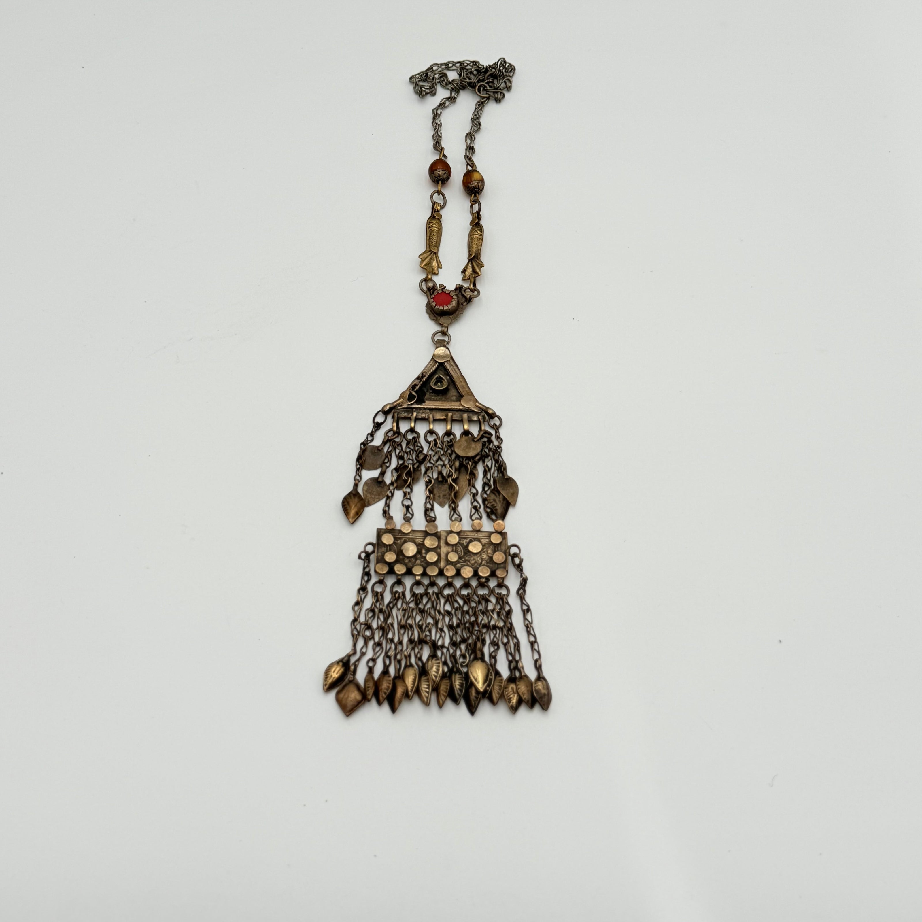 Vintage Afghani Handmade Pendant  Necklace