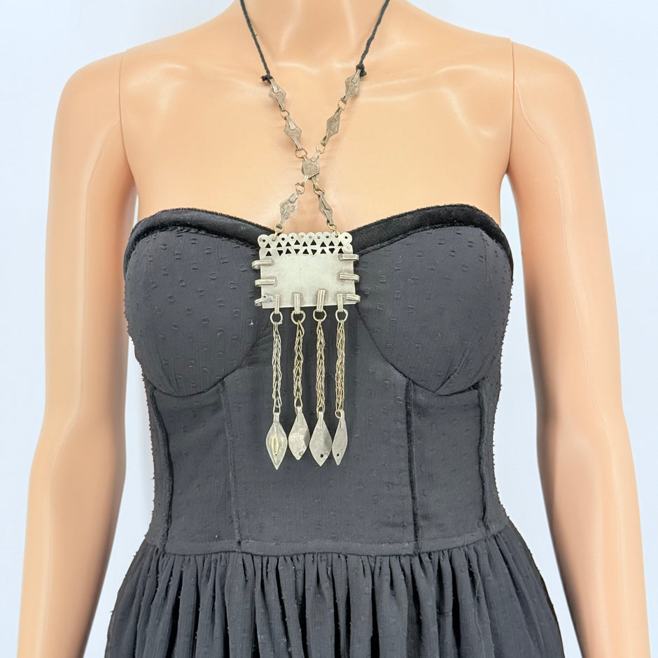 Vintage Afghan Pendant  Necklace