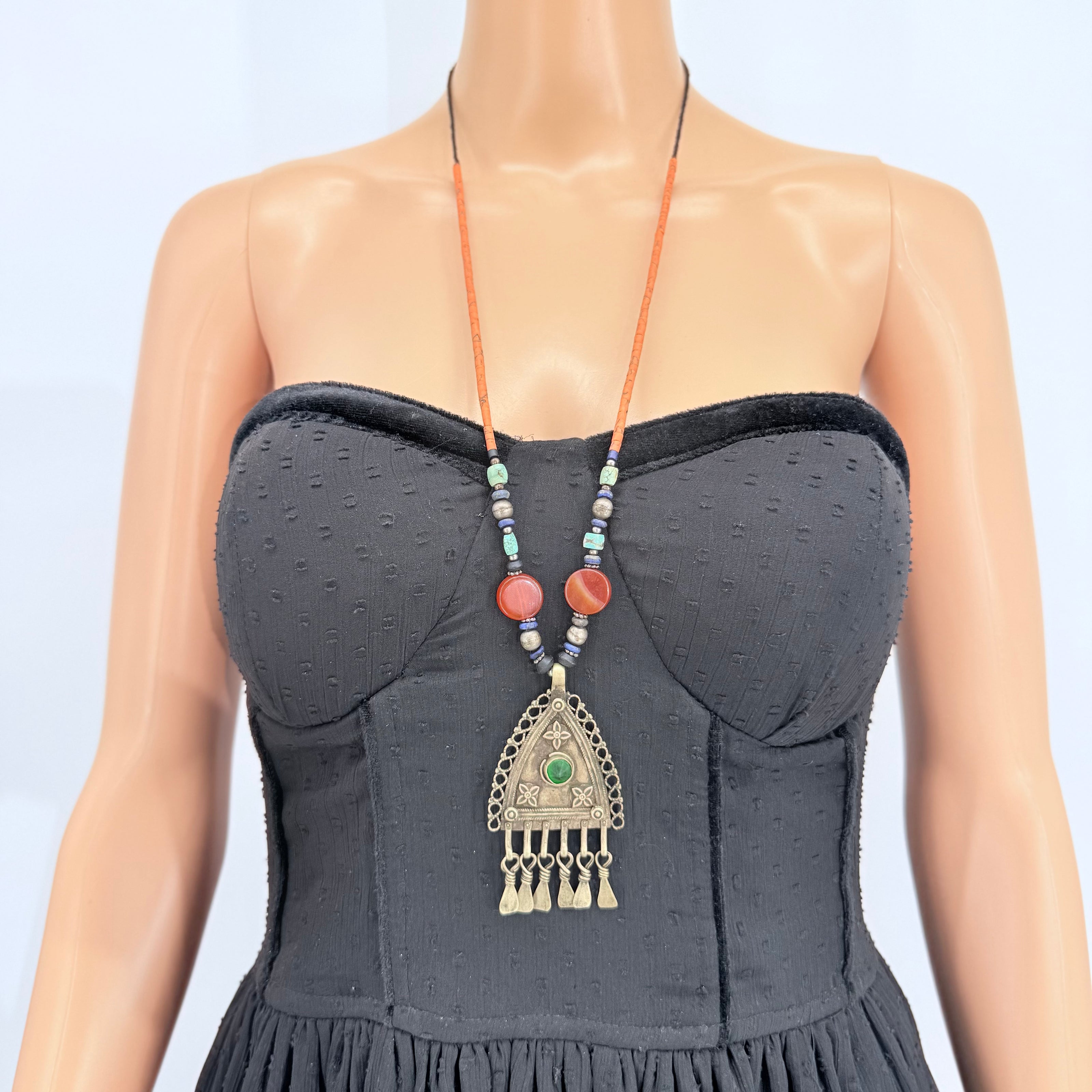 Vintage Afghani Kuchi Pendant Necklace