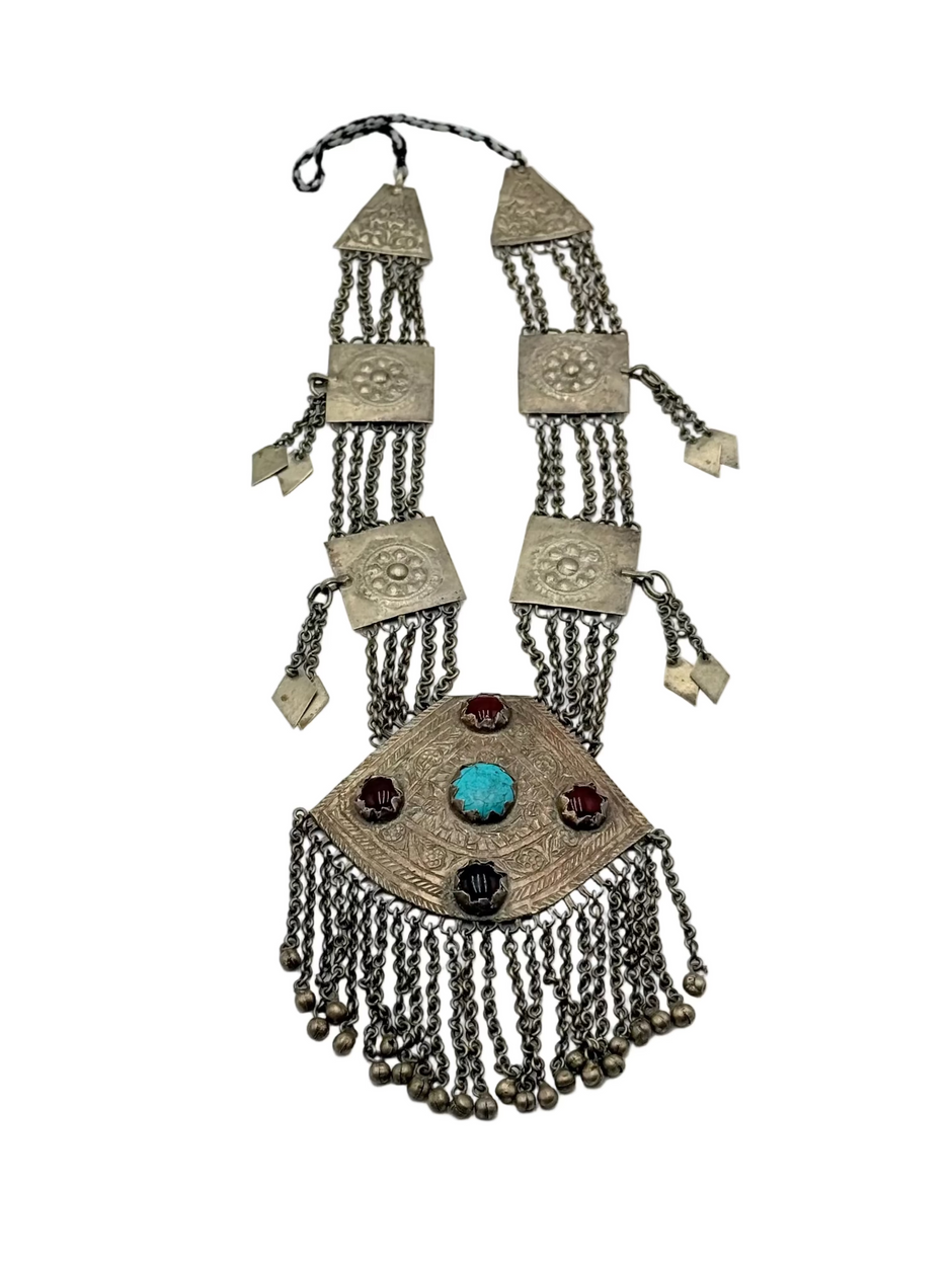 Vintage Afghan Bohemian Statement Pendant Necklace