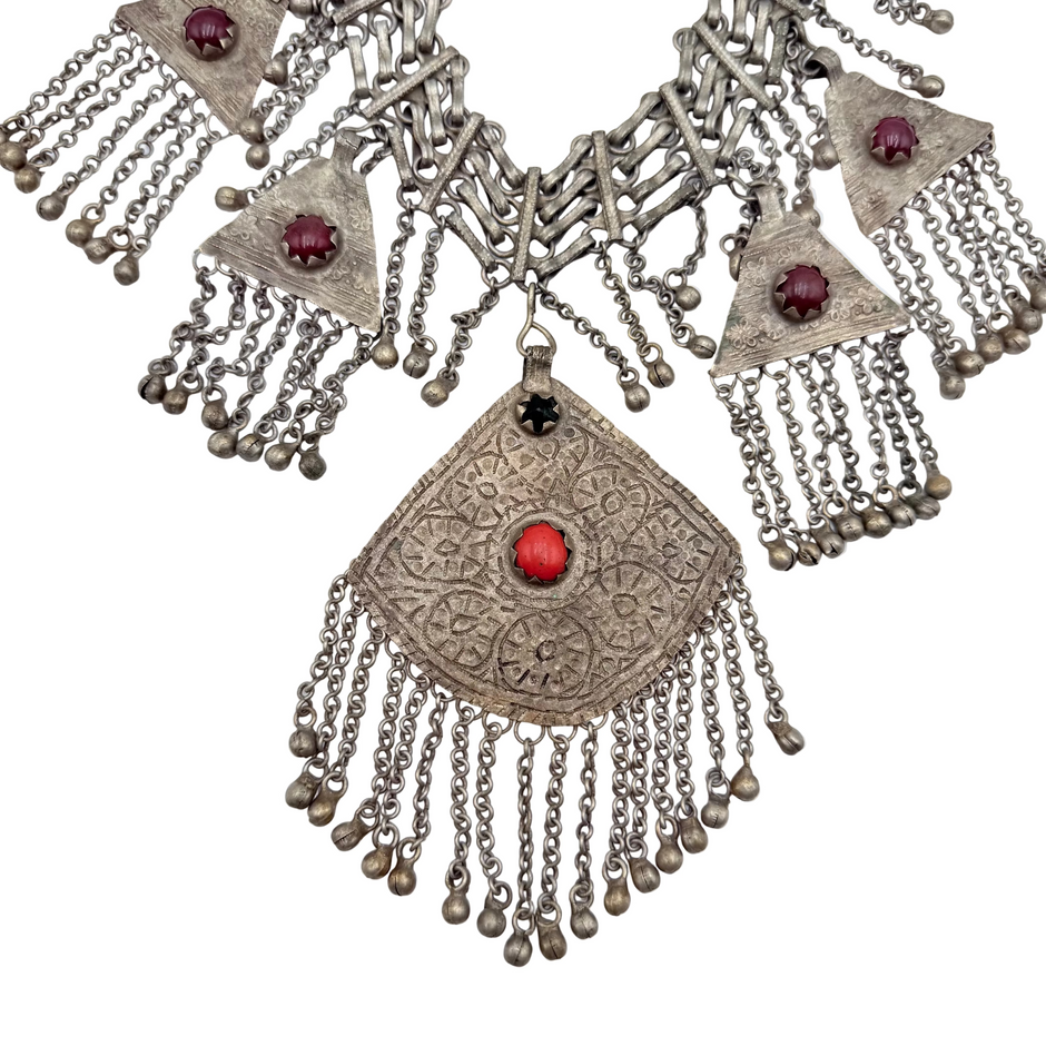 Vintage Afghan Bohemian Statement Pendant Necklace