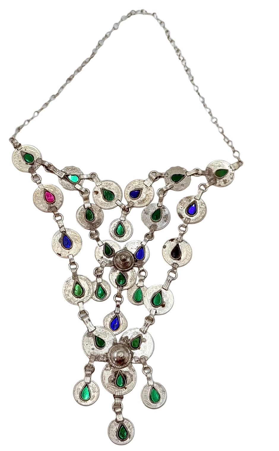 Vintage Afghan Layered Coin Necklace