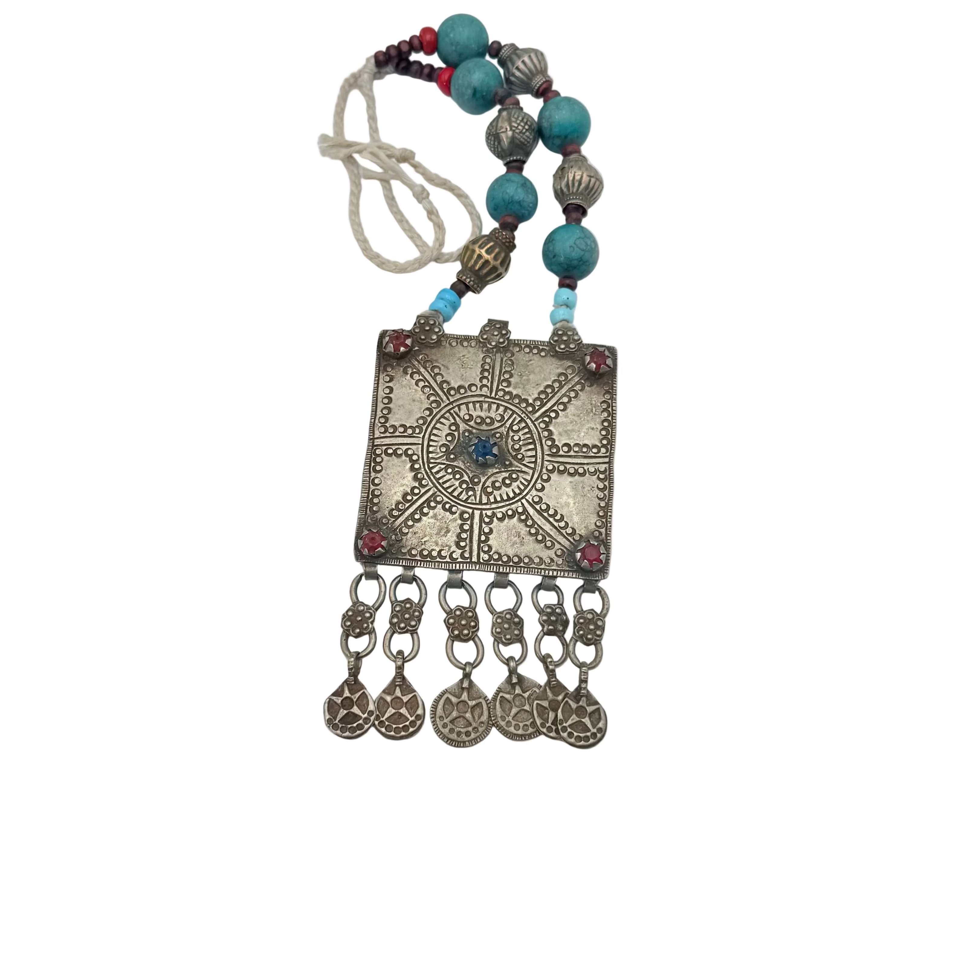Afghan Vintage Statement Beaded Necklace