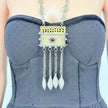 Vintage Afghan Pendant  Necklace