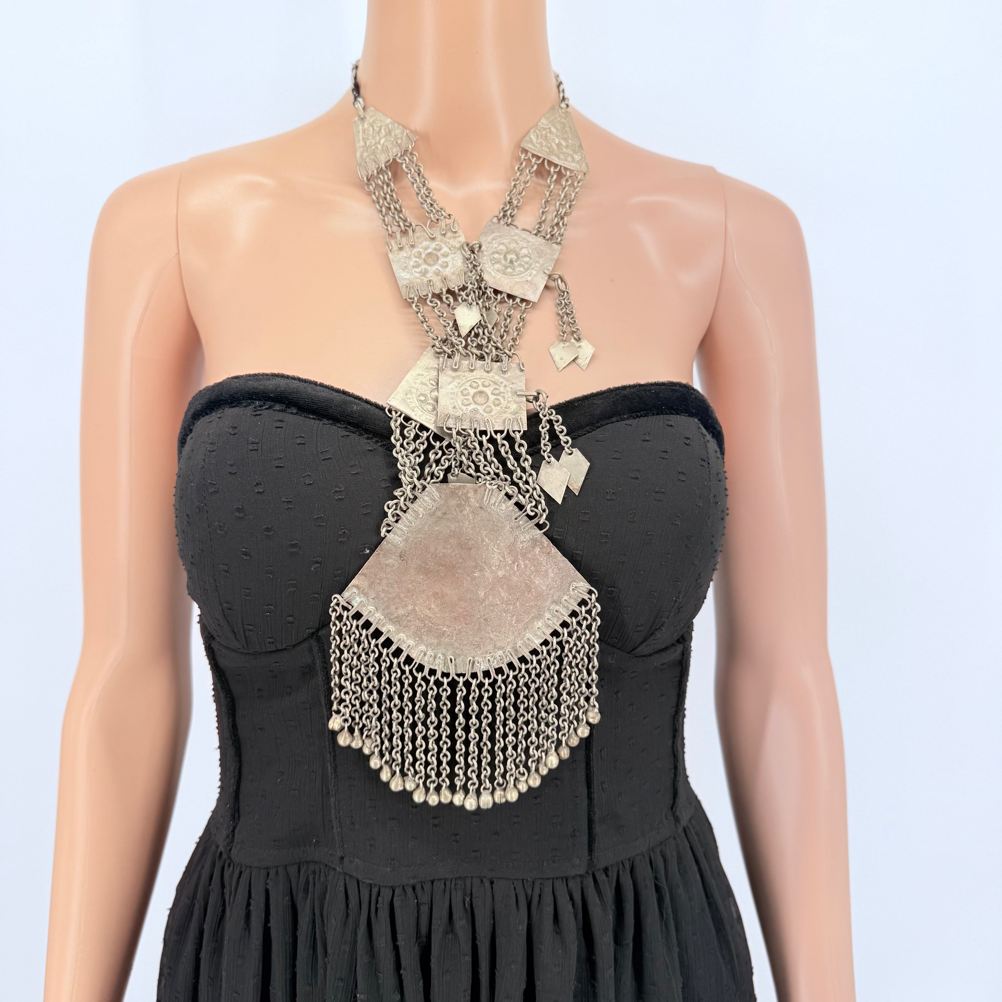 Vintage Afghan Bohemian Statement Pendant Necklace