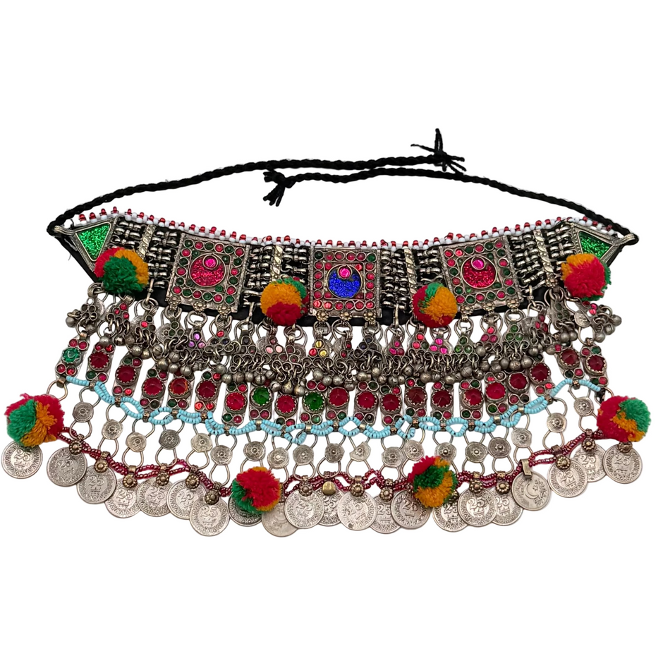 Vintage Afghan Tribal Choker Necklace