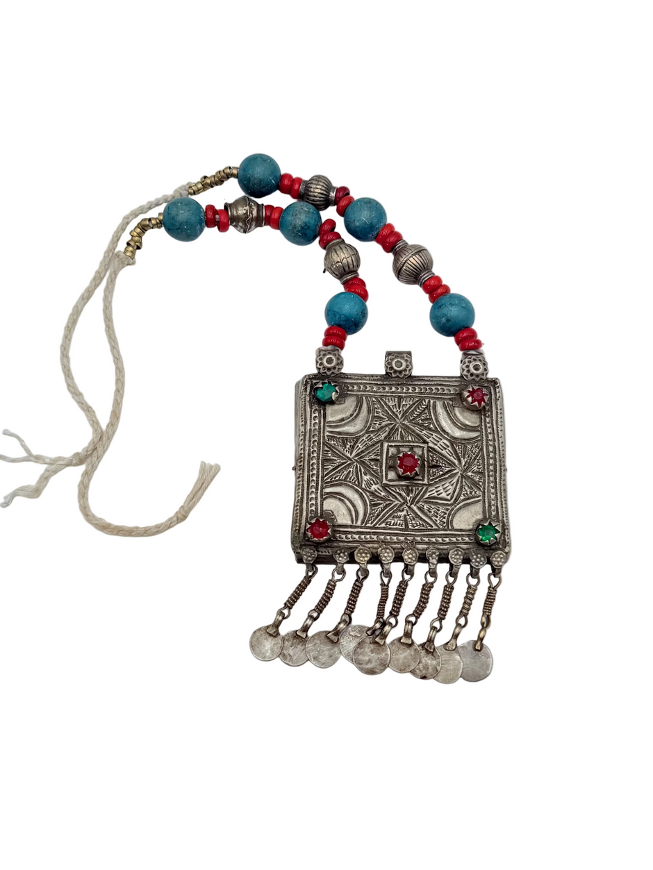 Vintage Afghan Ethnic Necklace Large