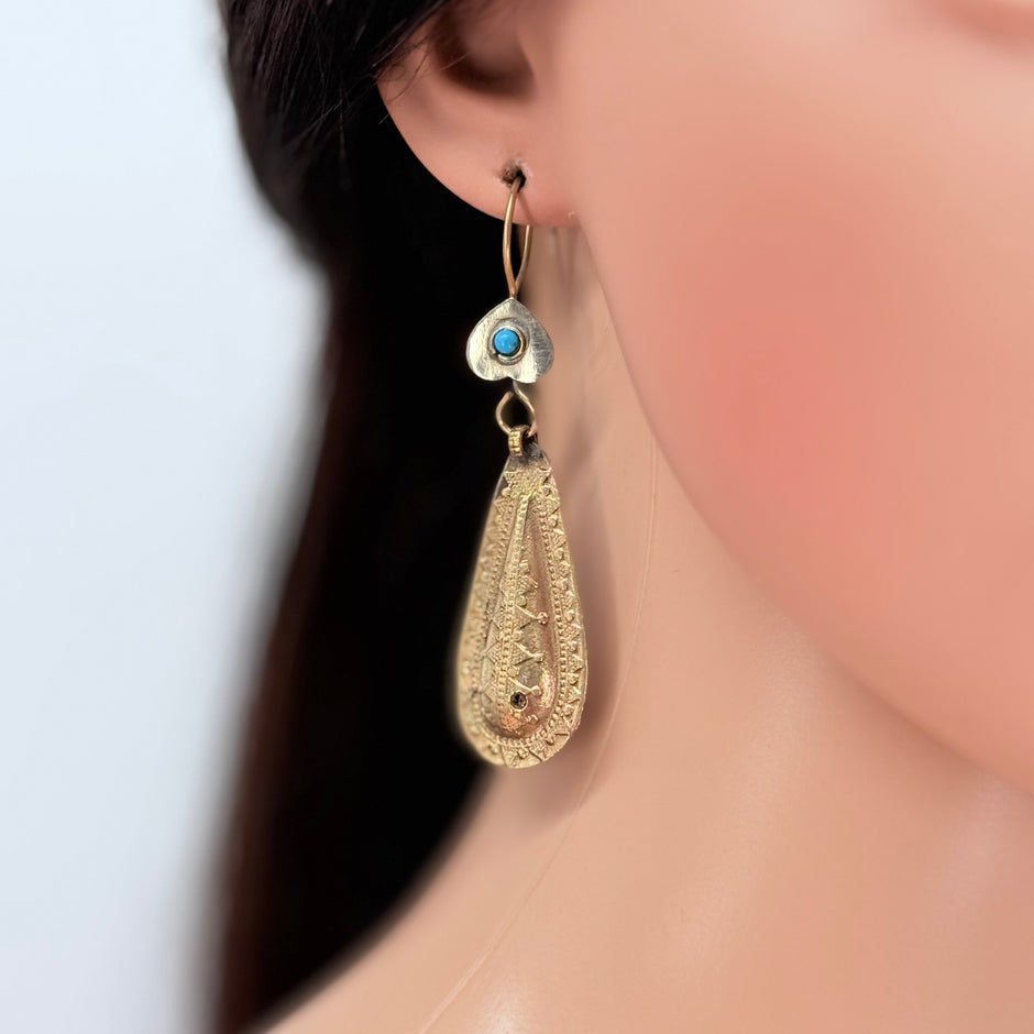Afghan Handcrafted Teardrop  Earrings Set