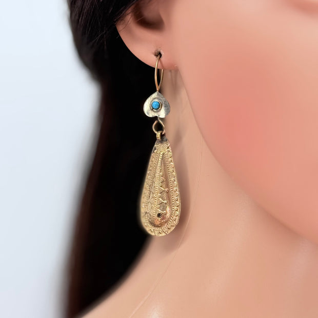 Afghan Handcrafted Teardrop  Earrings Set