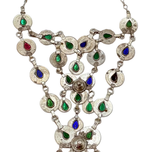 Vintage Afghan Layered Coin Necklace