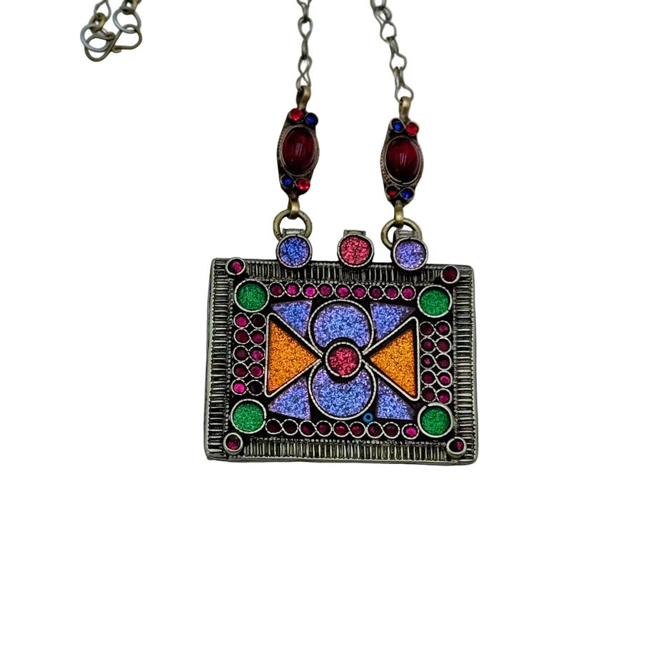 Vintage Afghan Pendant  Necklace