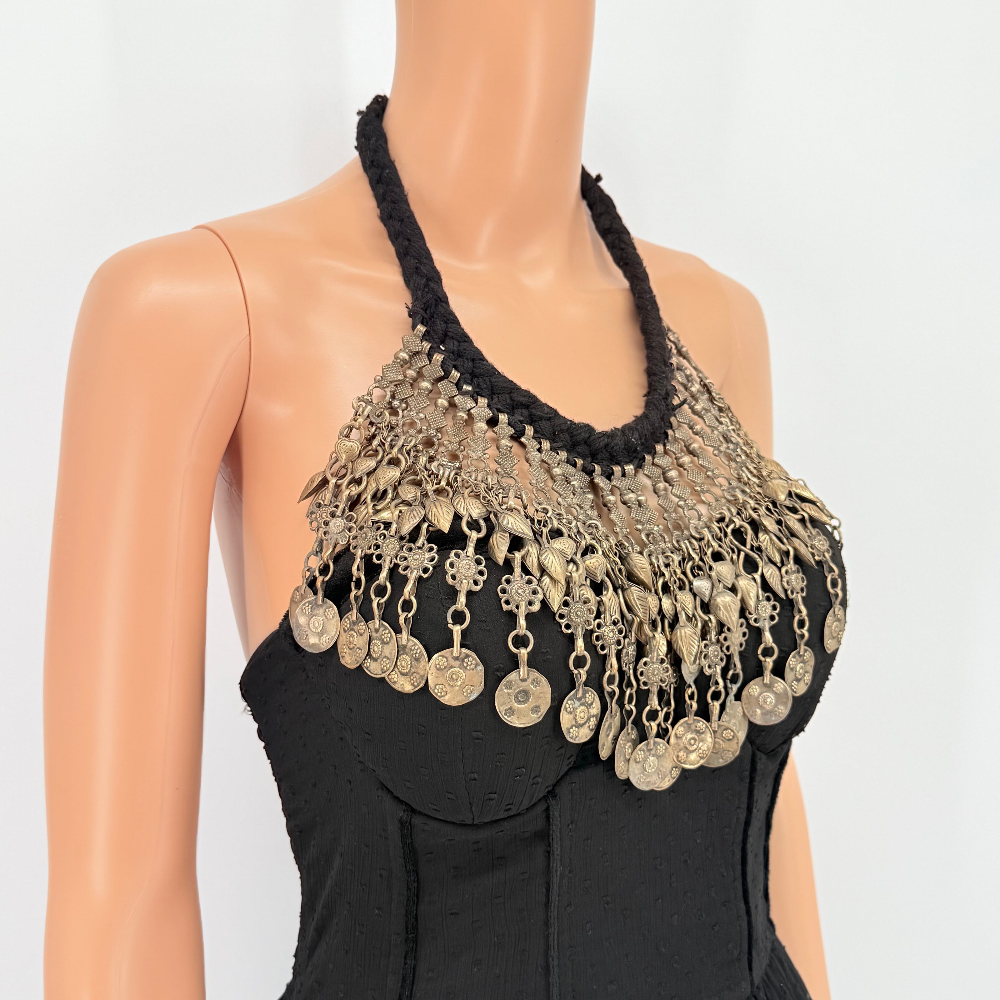 Vintage Afghan Statement Necklace Large