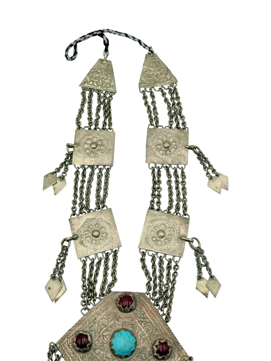 Vintage Afghan Bohemian Statement Pendant Necklace