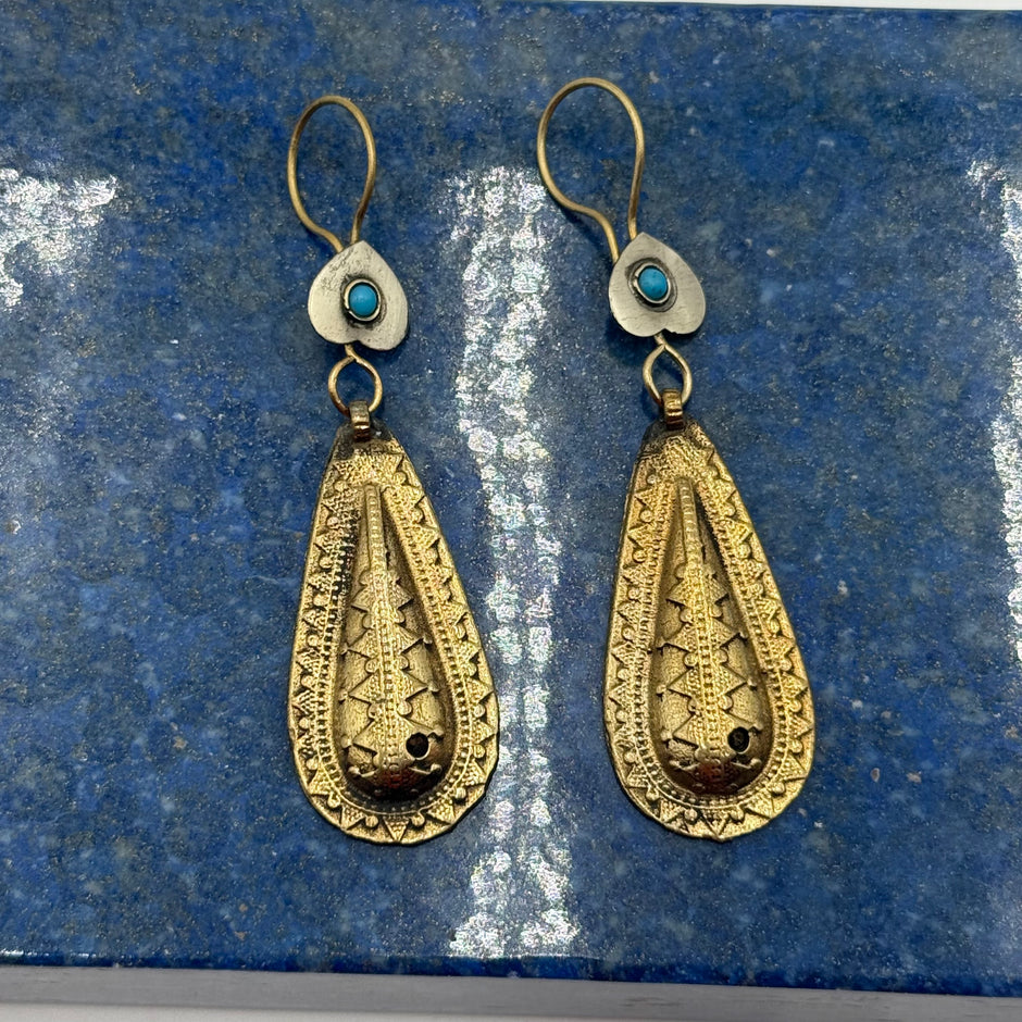 Afghan Handcrafted Teardrop  Earrings Set