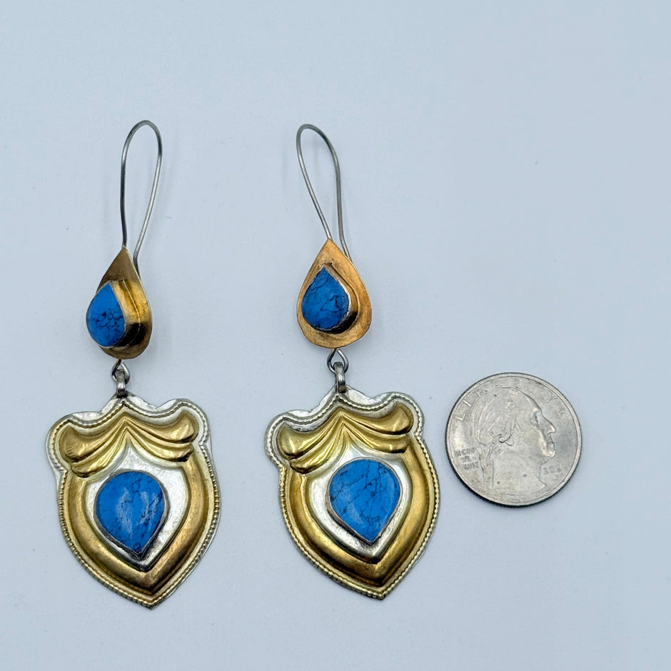 Afghan Vintage Handcrafted Earrings Set