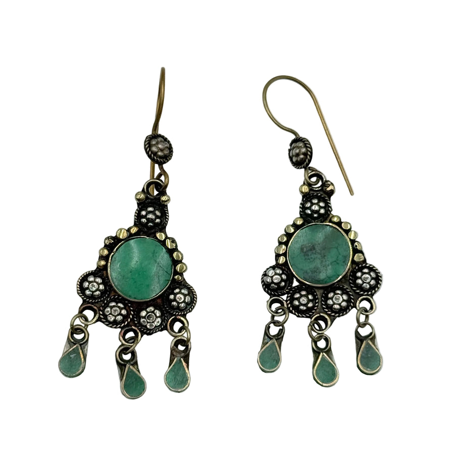 Vintage Afghani Tribal Statement Earrings