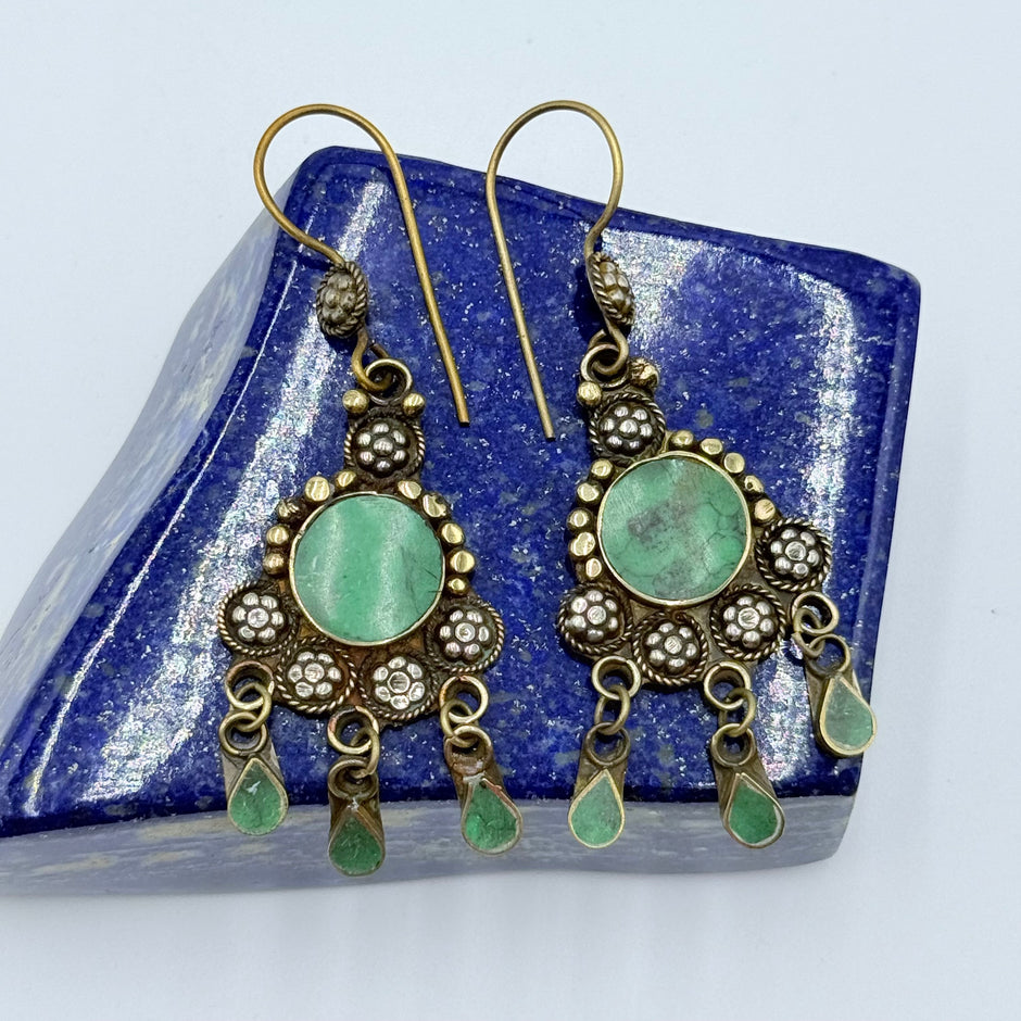 Vintage Afghani Tribal Statement Earrings