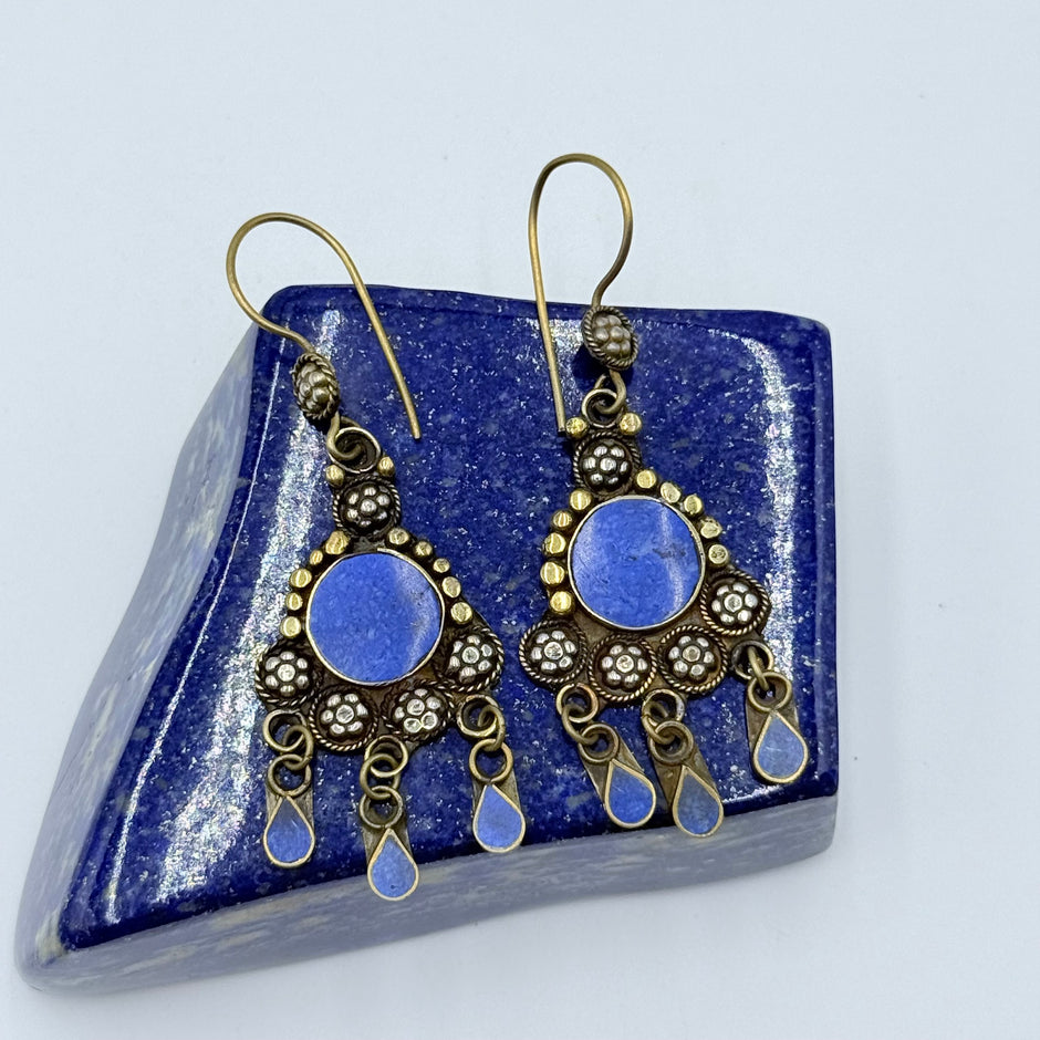 Vintage Afghani Tribal Statement Earrings