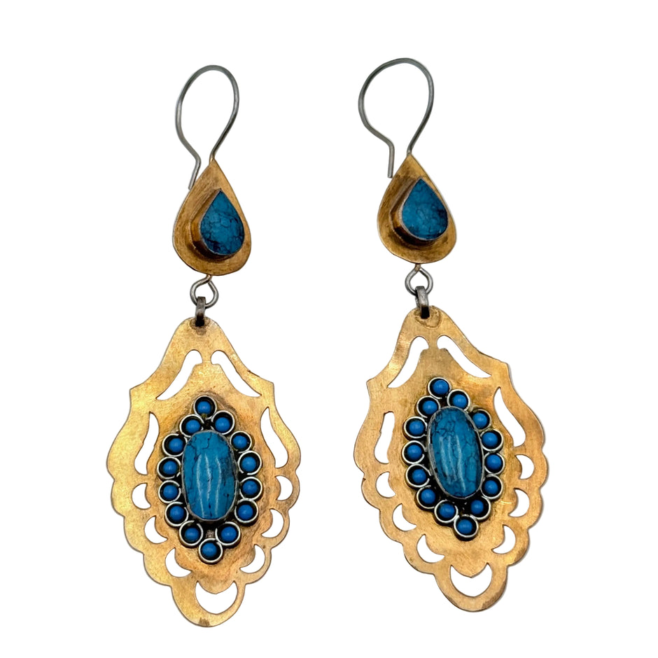 Afghan Vintage Handcrafted Earrings Set
