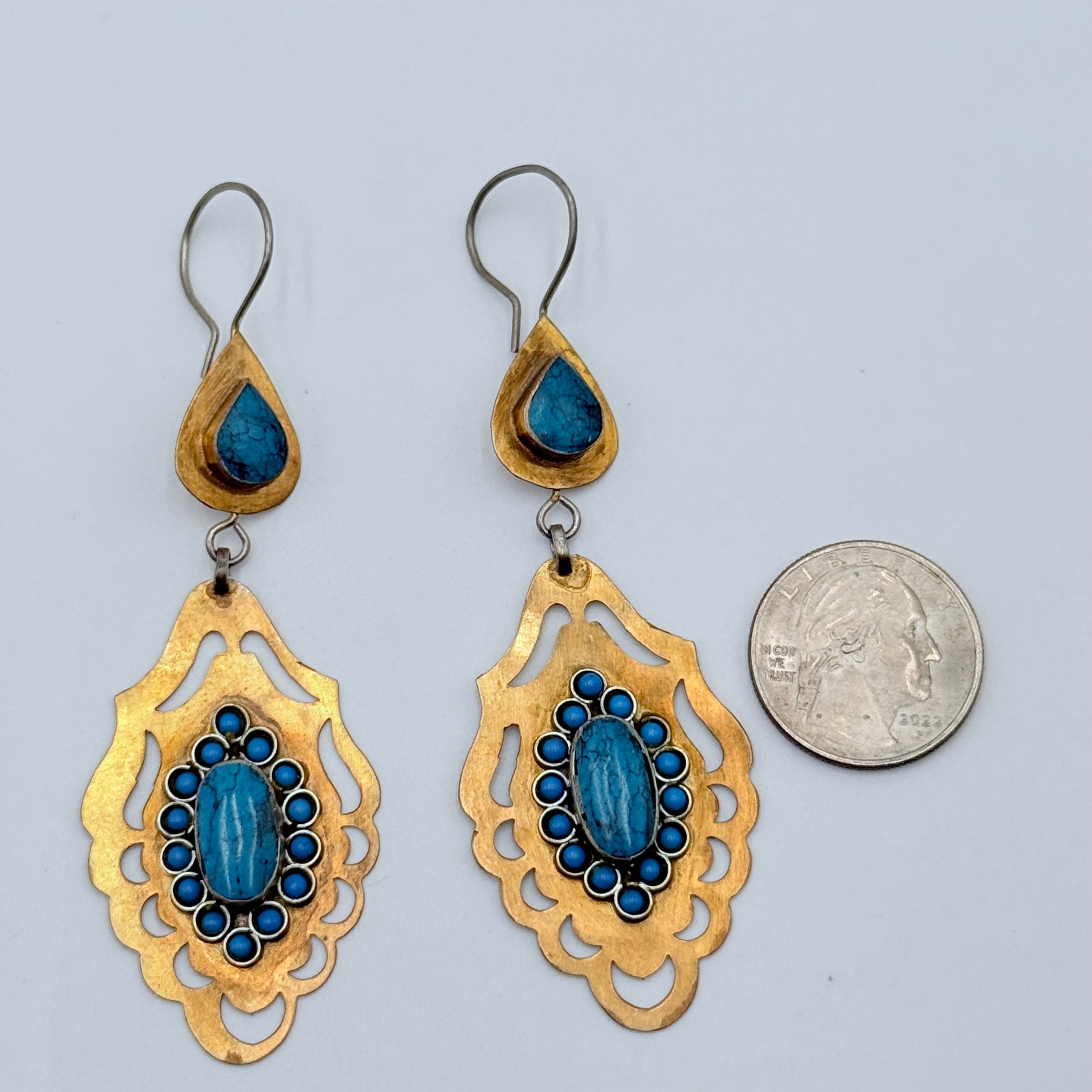 Afghan Vintage Handcrafted Earrings Set