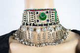 Green Vintage Style Afghan Choker Necklace