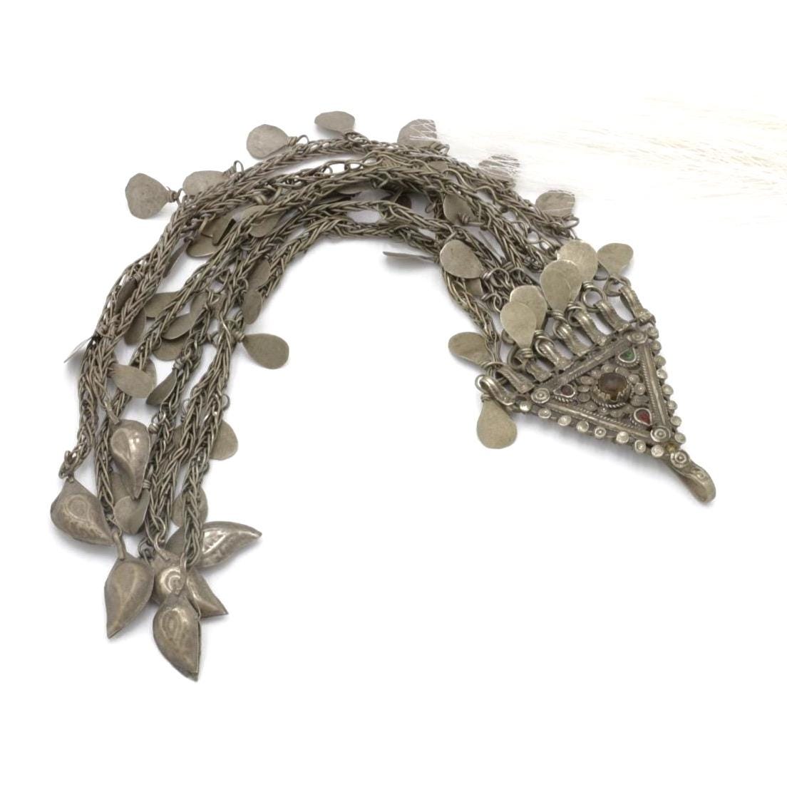 Vintage Kuchi Tribal Hair Pendants - Handmade Afghan Jewelry for Belly Dance & Statement Pieces
