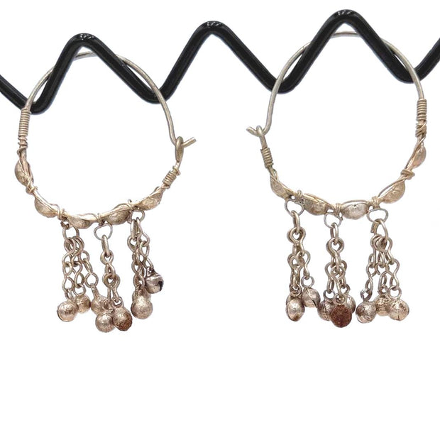 Vintage Handmade Kuchi Hoops Earrings