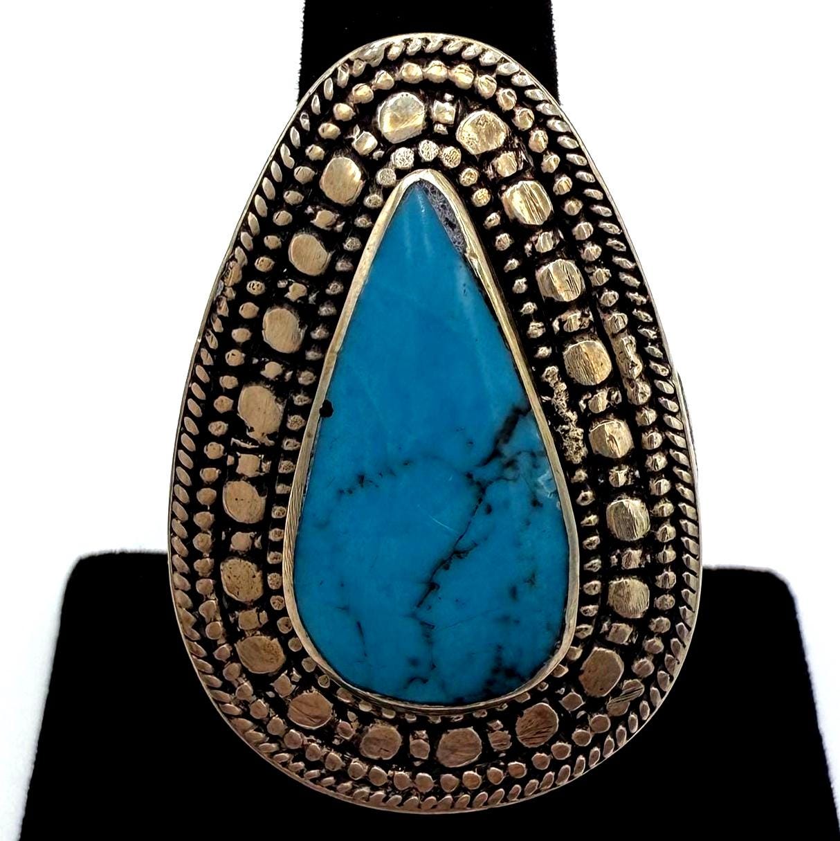 Vintage Afghan Rings With Blue Stone