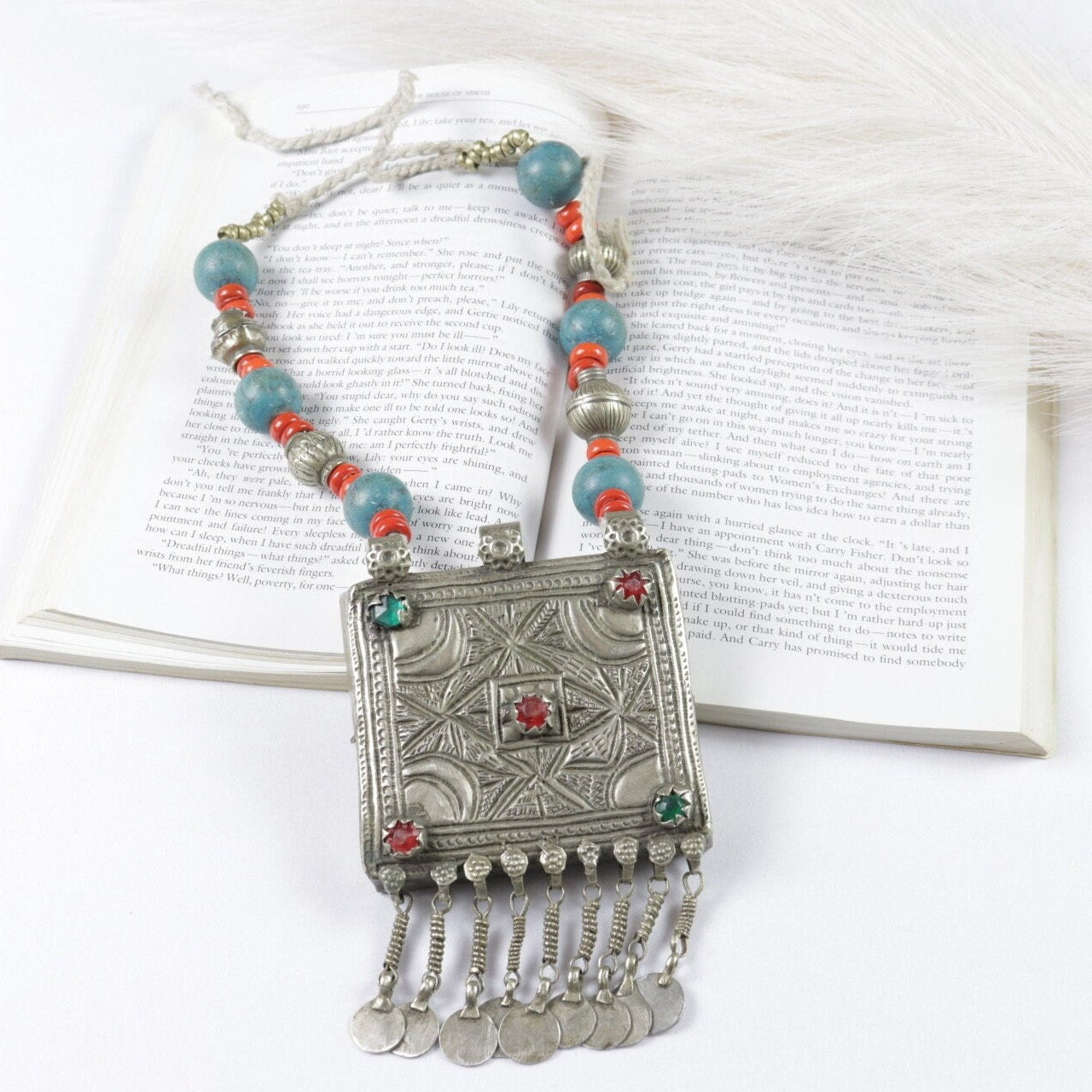 Vintage Afghan Ethnic Necklace Large
