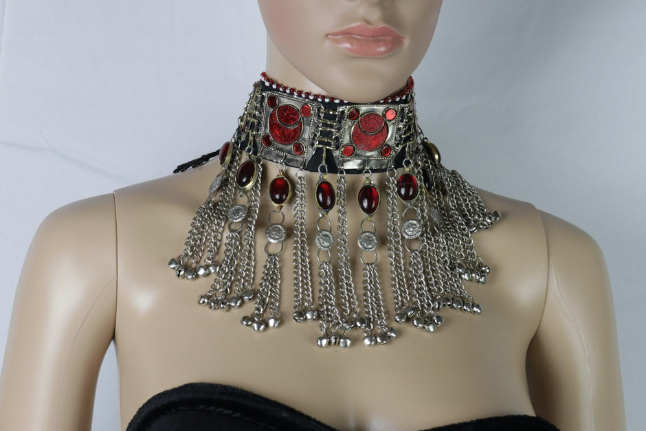 Afghan Bridal Jewelry Set red