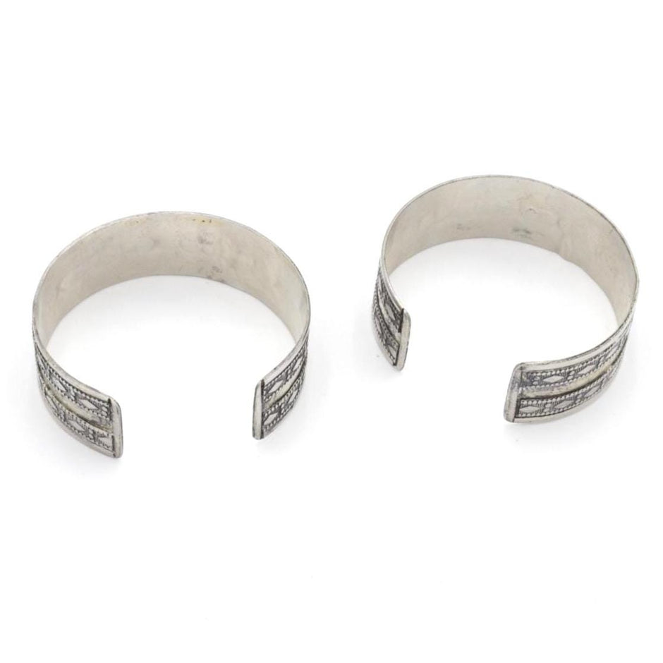 Bohemian Afghani Kuchi Adjustable Cuff Bracelet Set