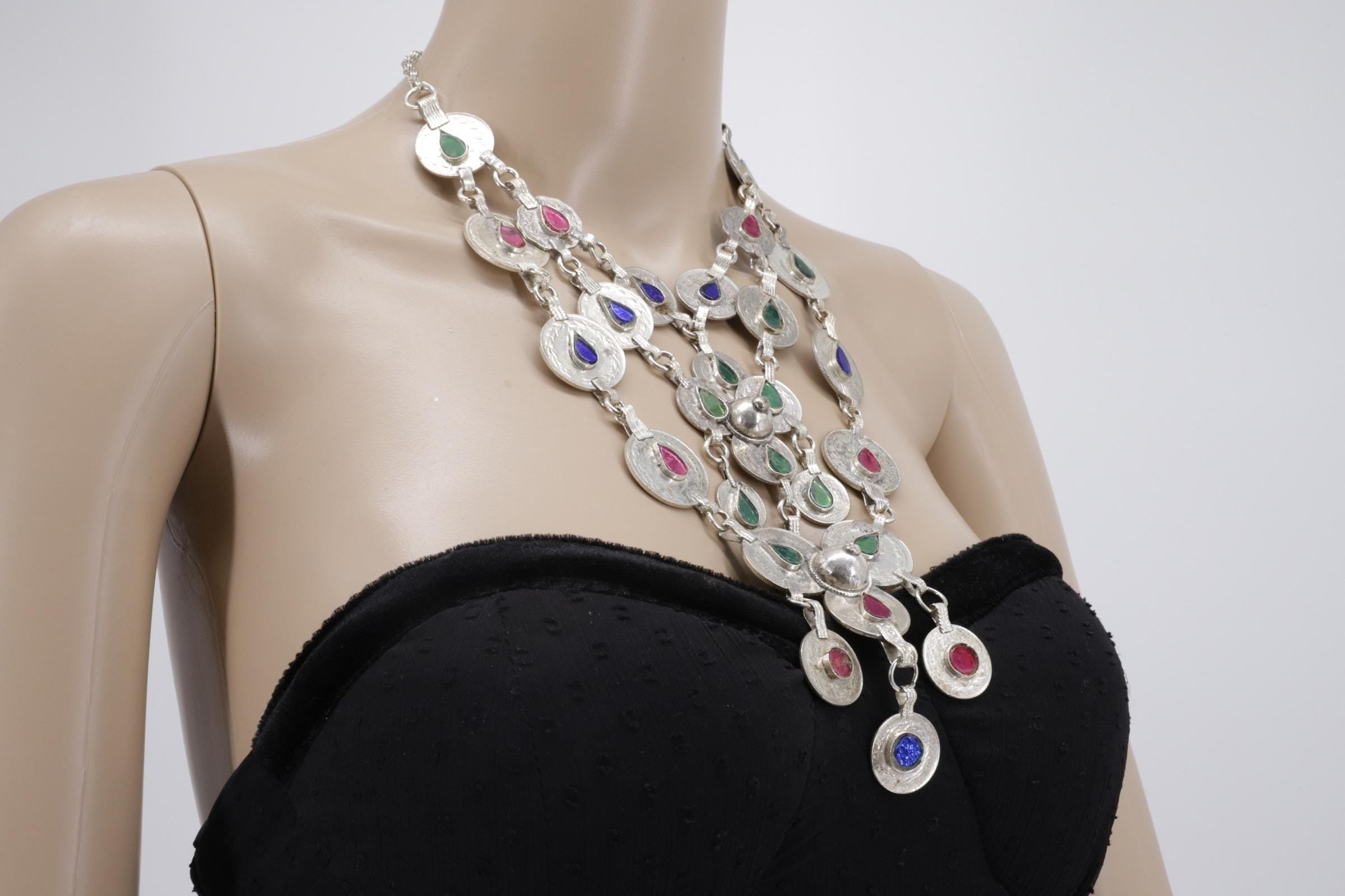 Vintage Afghan Layered Coin Necklace