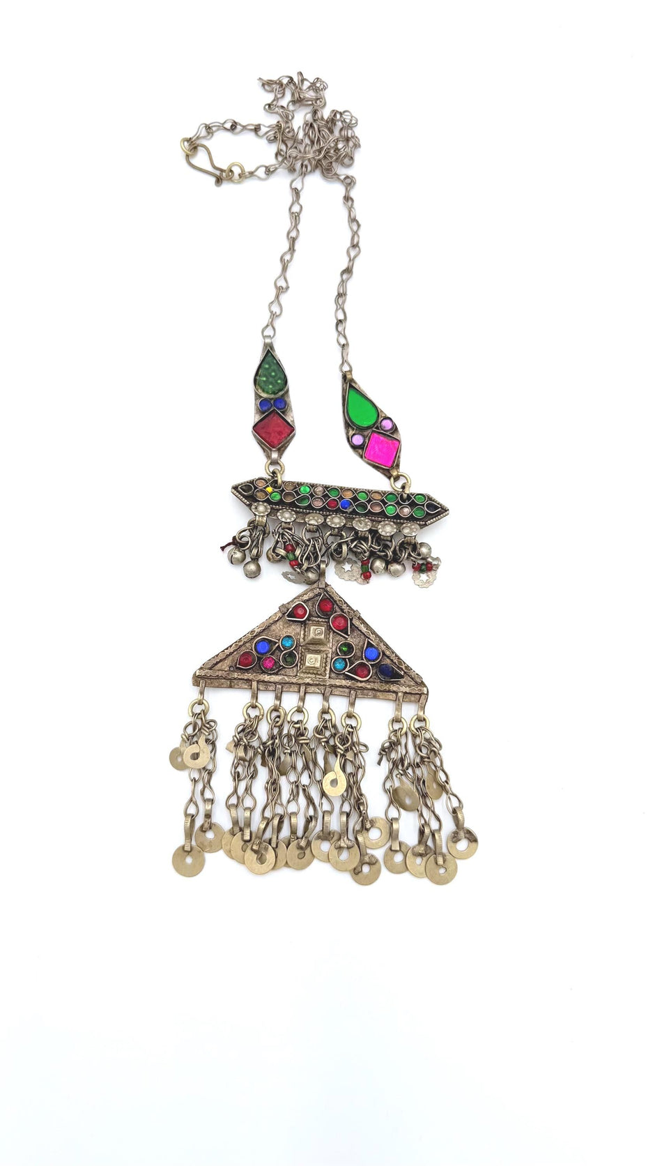 Vintage Afghan Statement Pendant Necklace