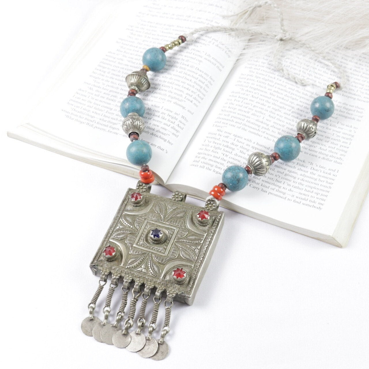 Vintage Beaded Statement Necklace