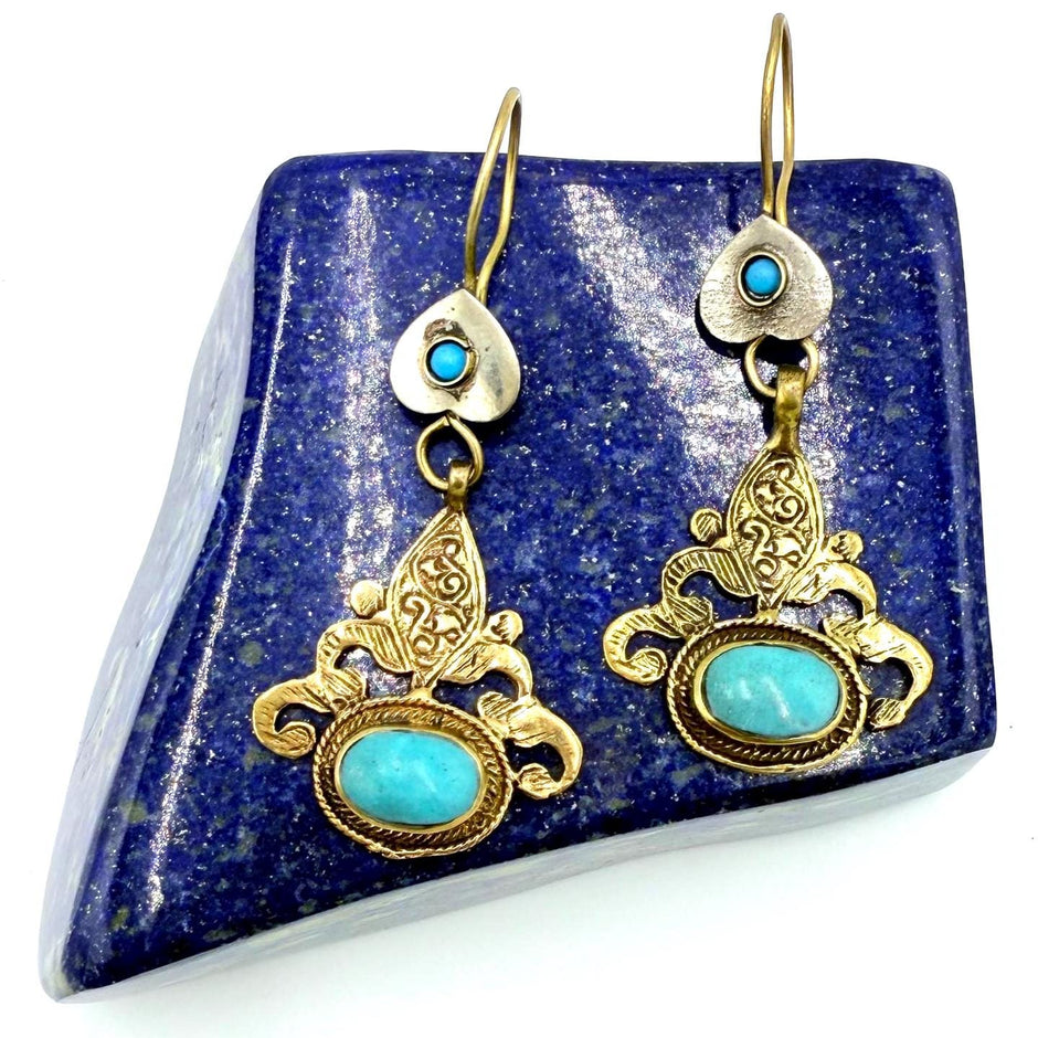 Vintage Afghan Handcrafted Earrings