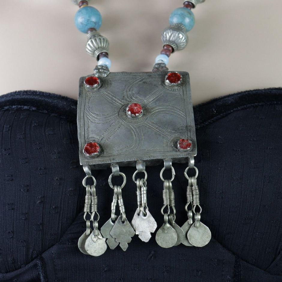 Vintage Afghan Statement Necklace