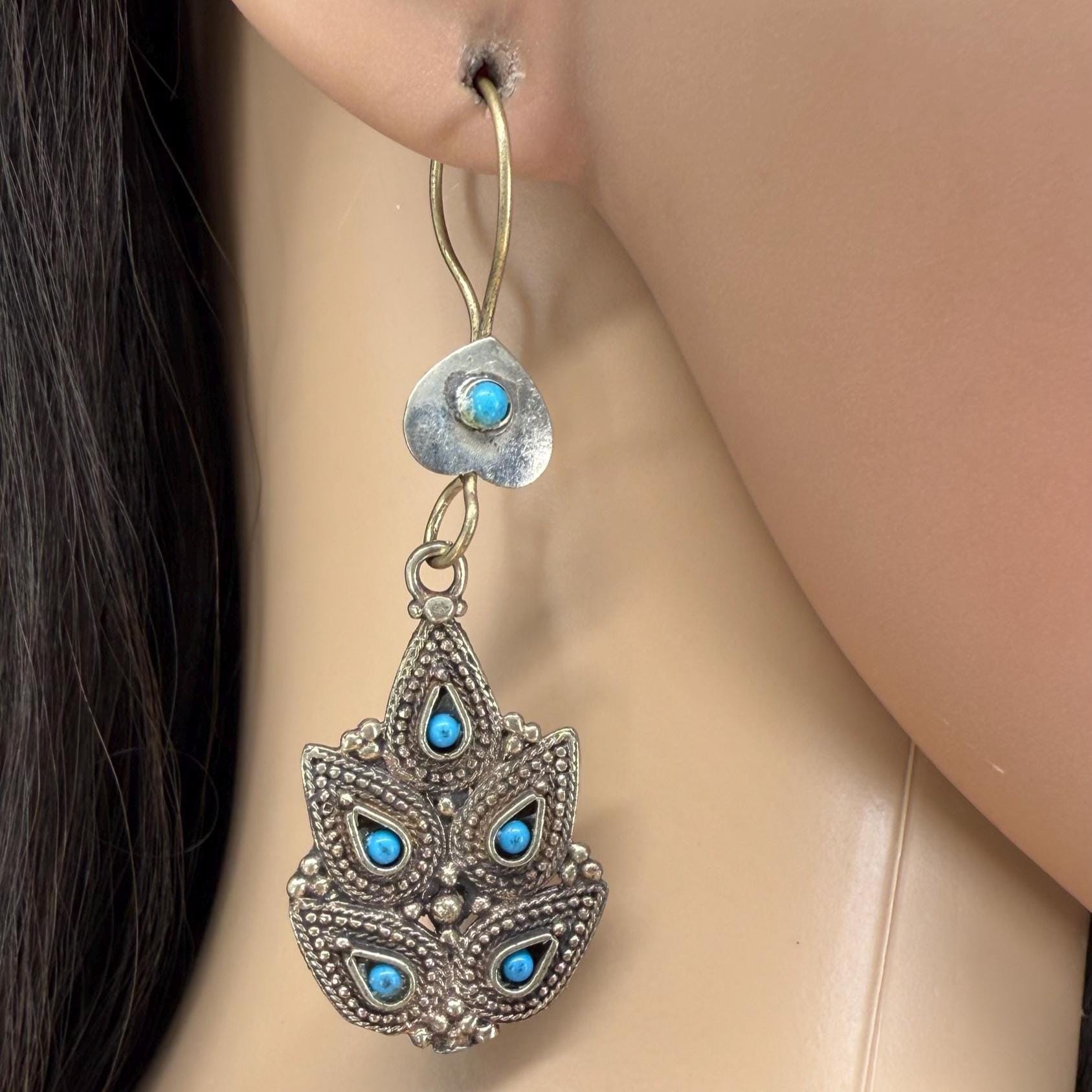 Vintage Afghani Tribal Statement Earrings