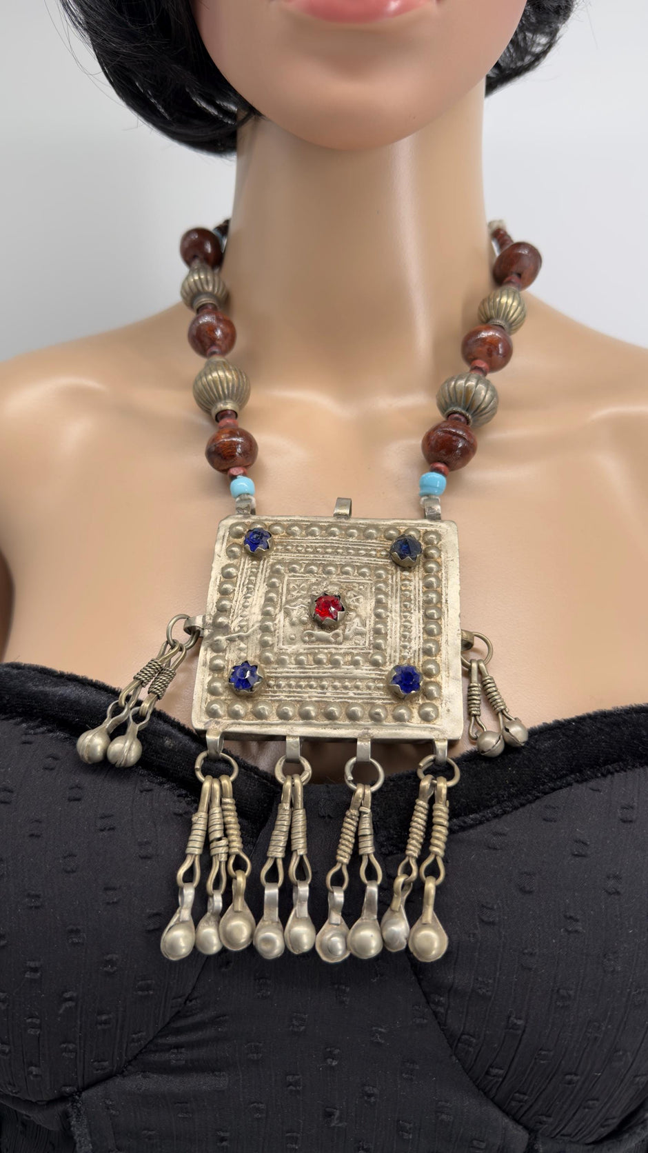 Vintage Afghan  Bohemian Statement Necklace