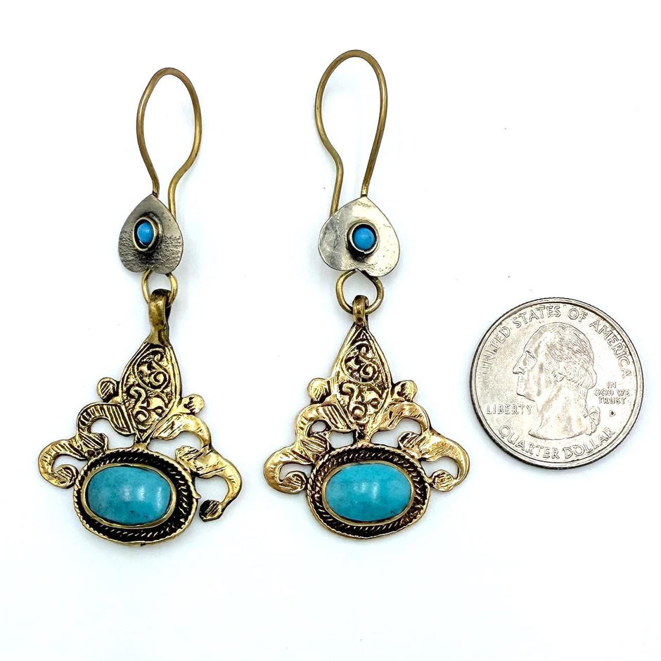 Vintage Afghan Handcrafted Earrings