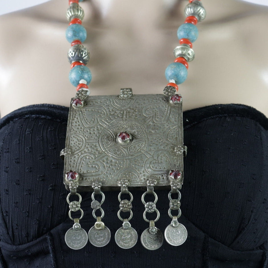 Vintage Afghan Statement Necklace
