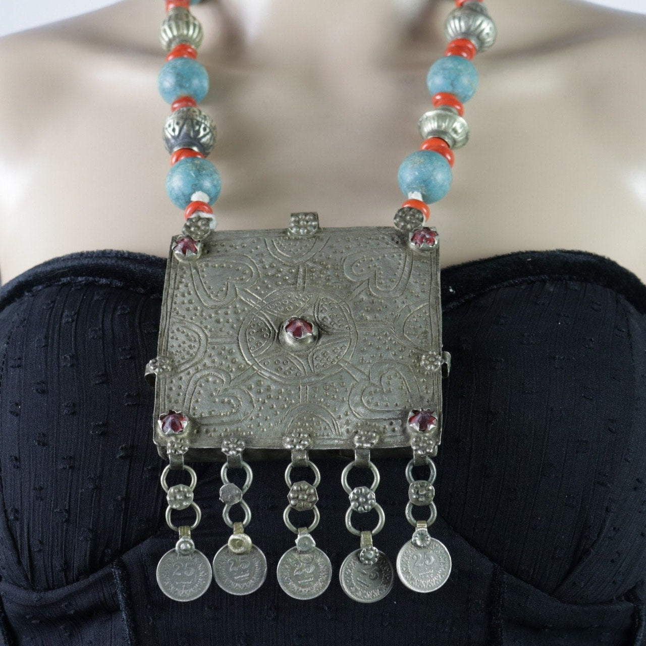 Vintage Afghan Statement Necklace