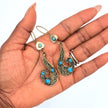 Turquoise Afghan Bird Earrings