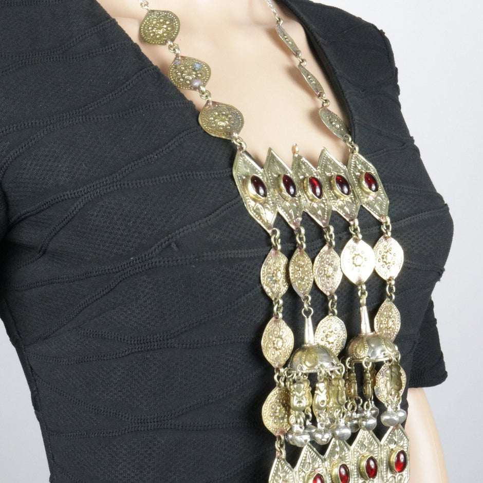 Vintage Afghan Large Statement Necklace