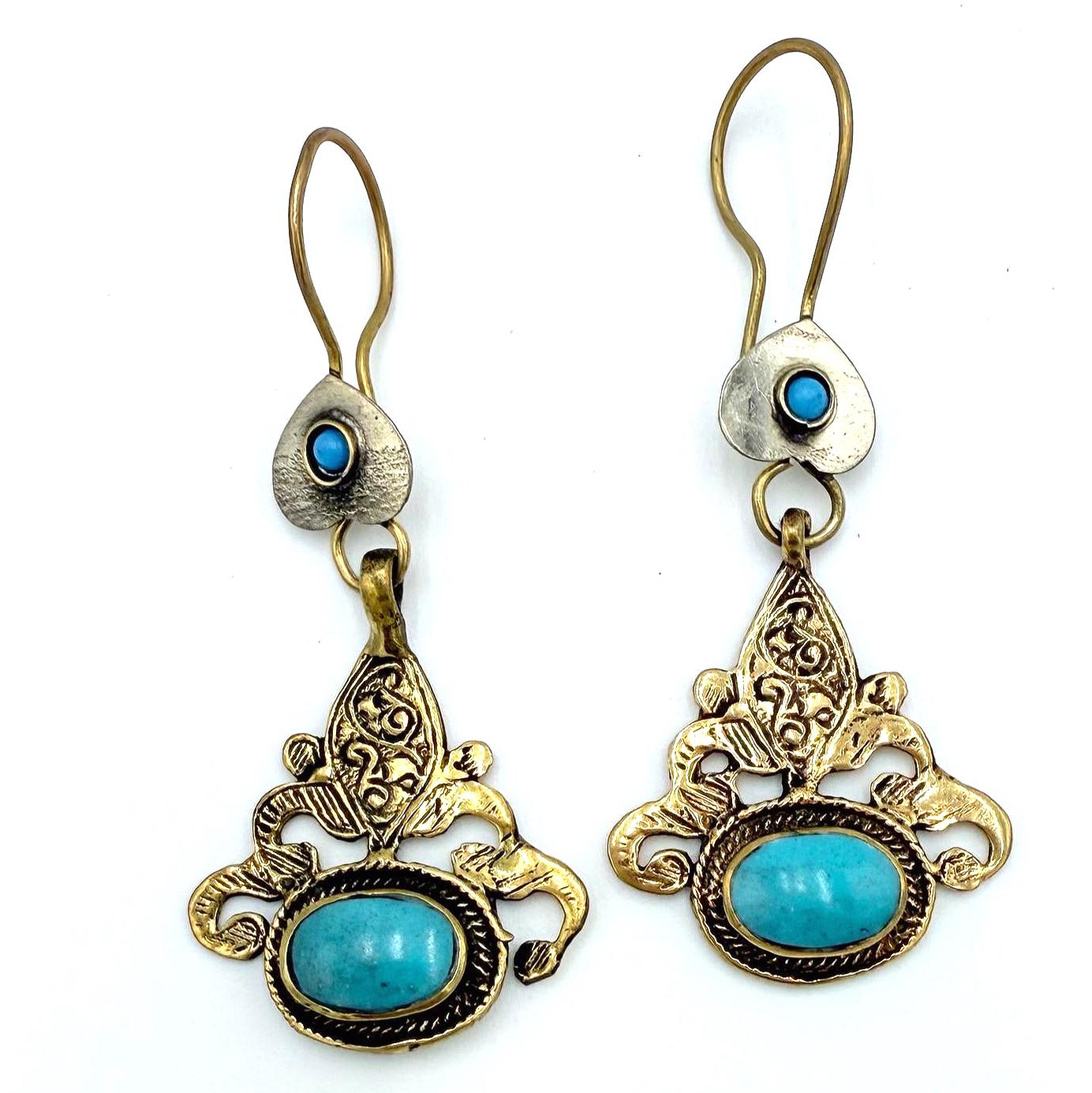 Vintage Afghan Handcrafted Earrings