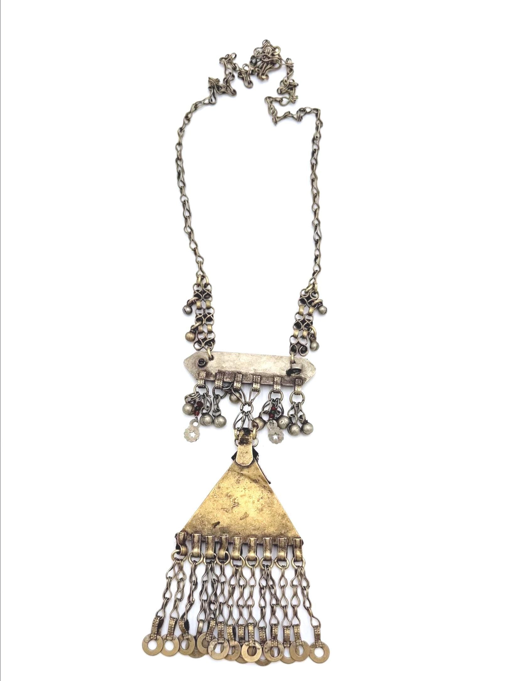 Vintage Afghan Statement Pendant Necklace