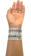 Bohemian Afghani Kuchi Adjustable Cuff Bracelet Set