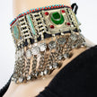Green Vintage Style Afghan Choker Necklace