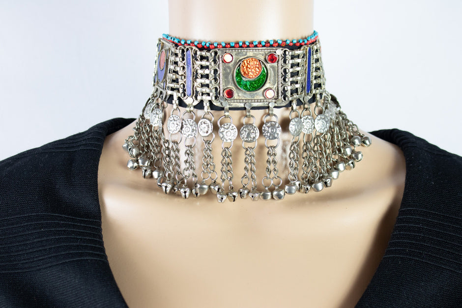 Vintage Style Afghan Choker Necklace
