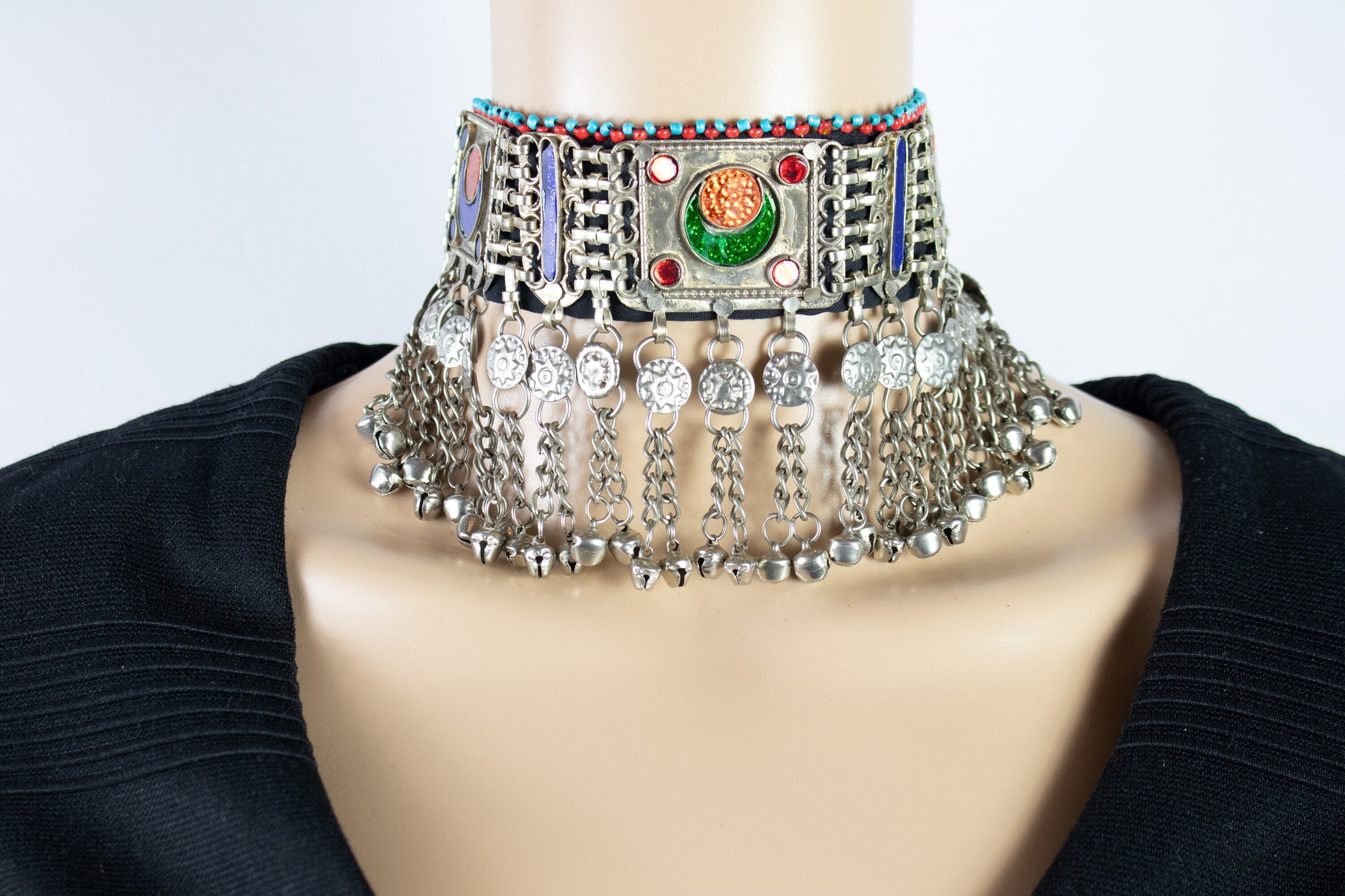 Vintage Style Afghan Choker Necklace