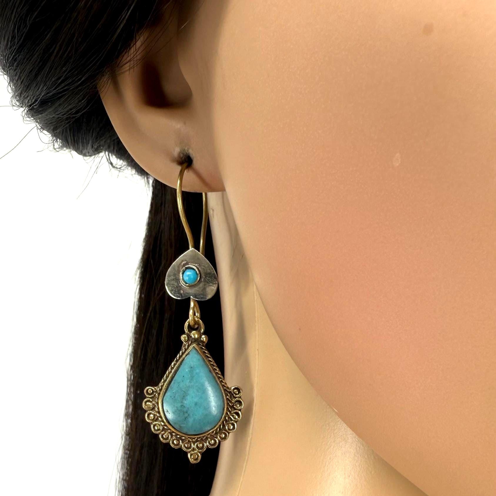 Vintage Afghan Teardrop Earrings